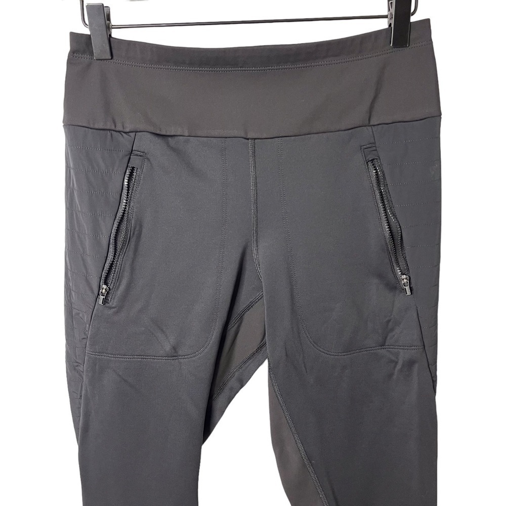 Athleta Peak Hybrid Fleece Tight Pants Black Size Small Cold Weather - Picture 7 of 10